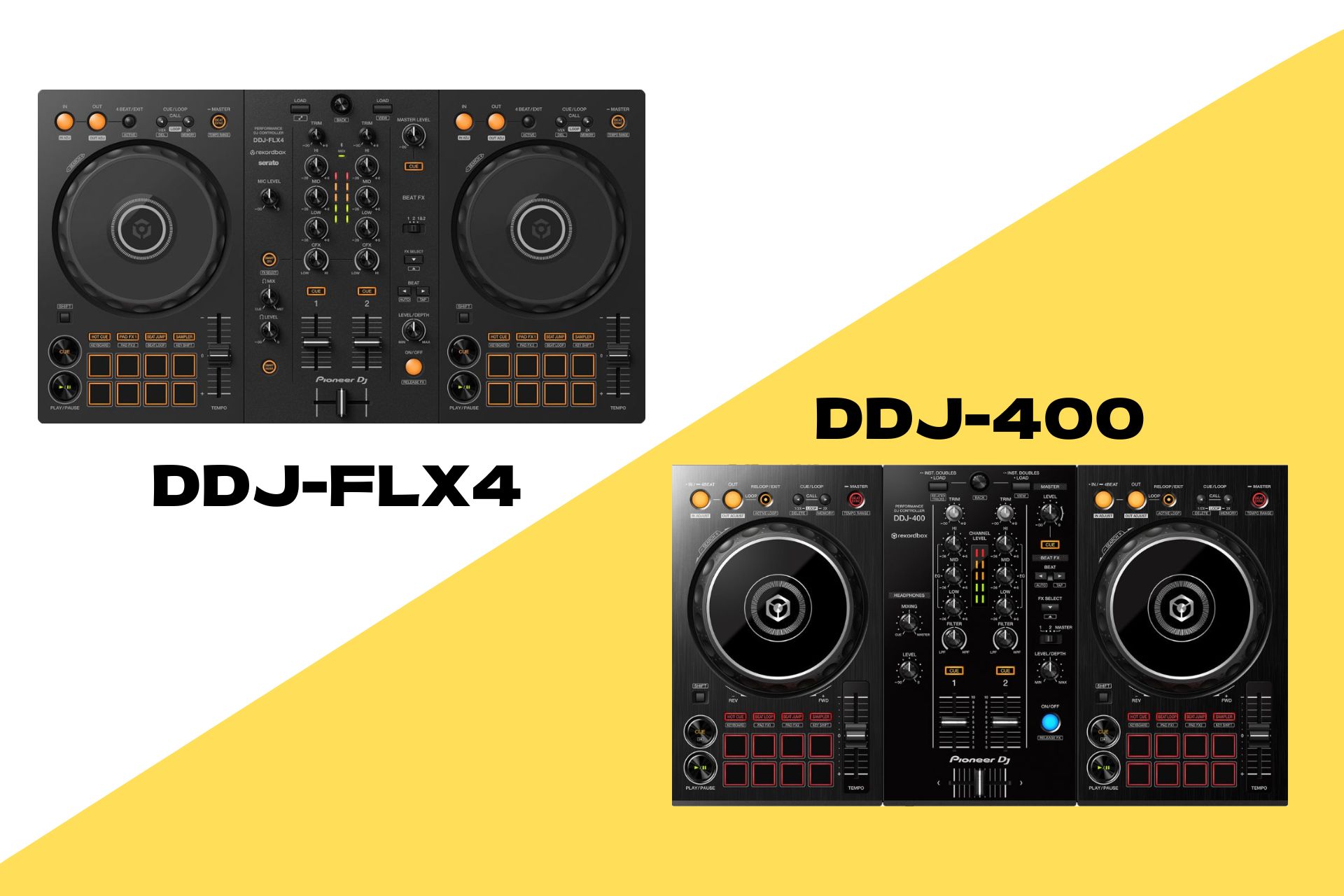 Comparativa Pioneer DJ DDJ-400 vs DDJ-FLX4 - DJMania