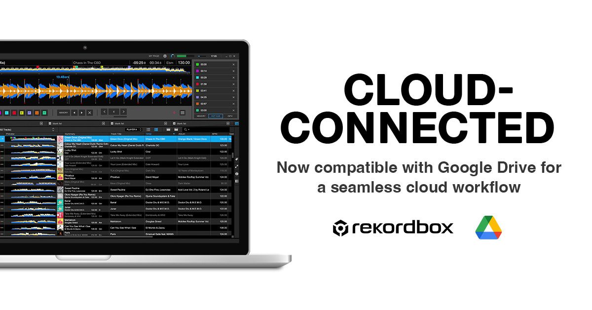 rekordbox ver. 6.7.4がリリース。Googleドライブに楽曲データを保存し同期が可能に