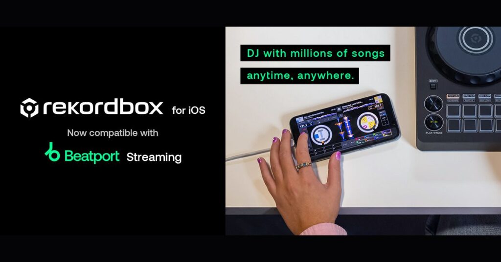 iOSアプリ版rekordboxがBeatport Streamingに対応。1200万曲以上のダンスミュージックでDJが可能に