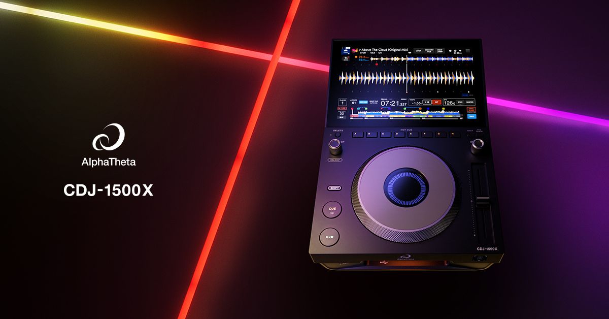 AlphaThetaがクラウド＆ストリーミング対応のコンパクトDJプレーヤー「CDJ-1500X」を発表。狭いブースにもプロの操作感を